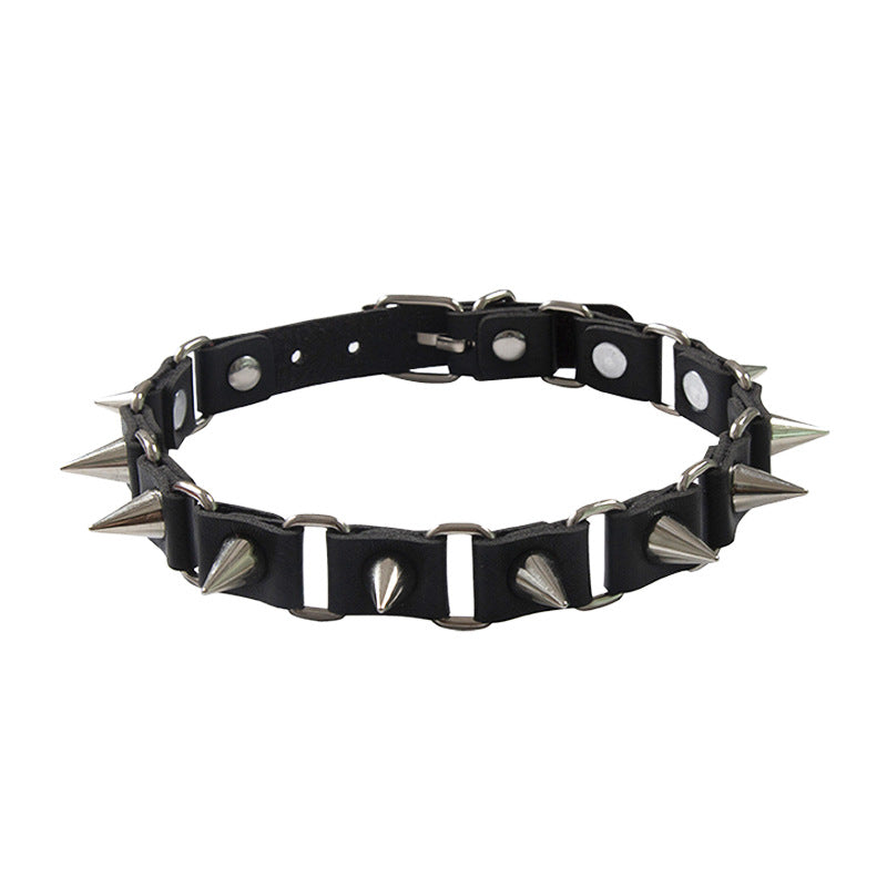 Wholesale Spiked Rivet Collar Punk Clavicle Chain Choker Necklace ACC-NE-Jinl005