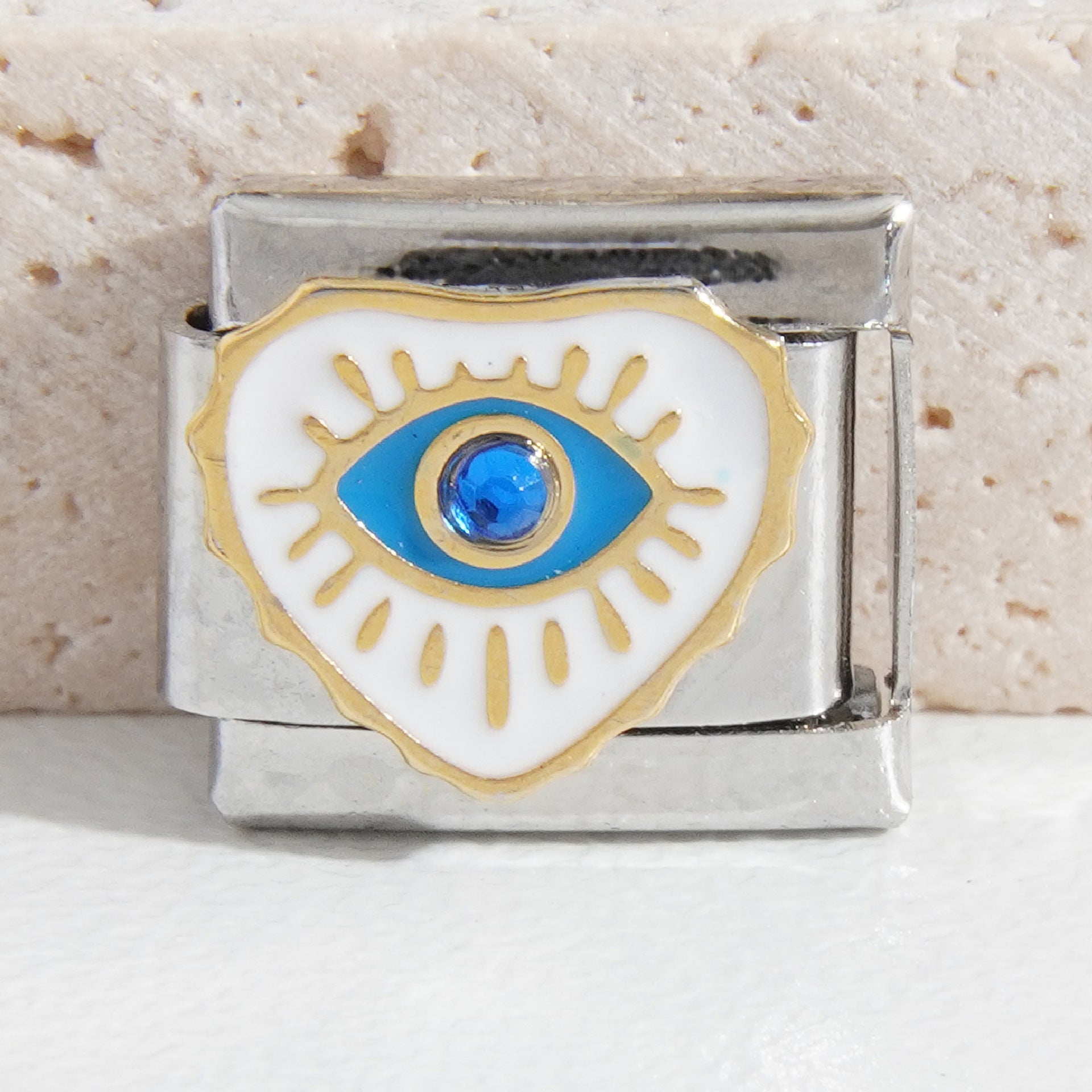 Wholesale Italian Charm Bracelet 9mm DIY Splicing Devil Eye Stainless Steel Composable Bracelet