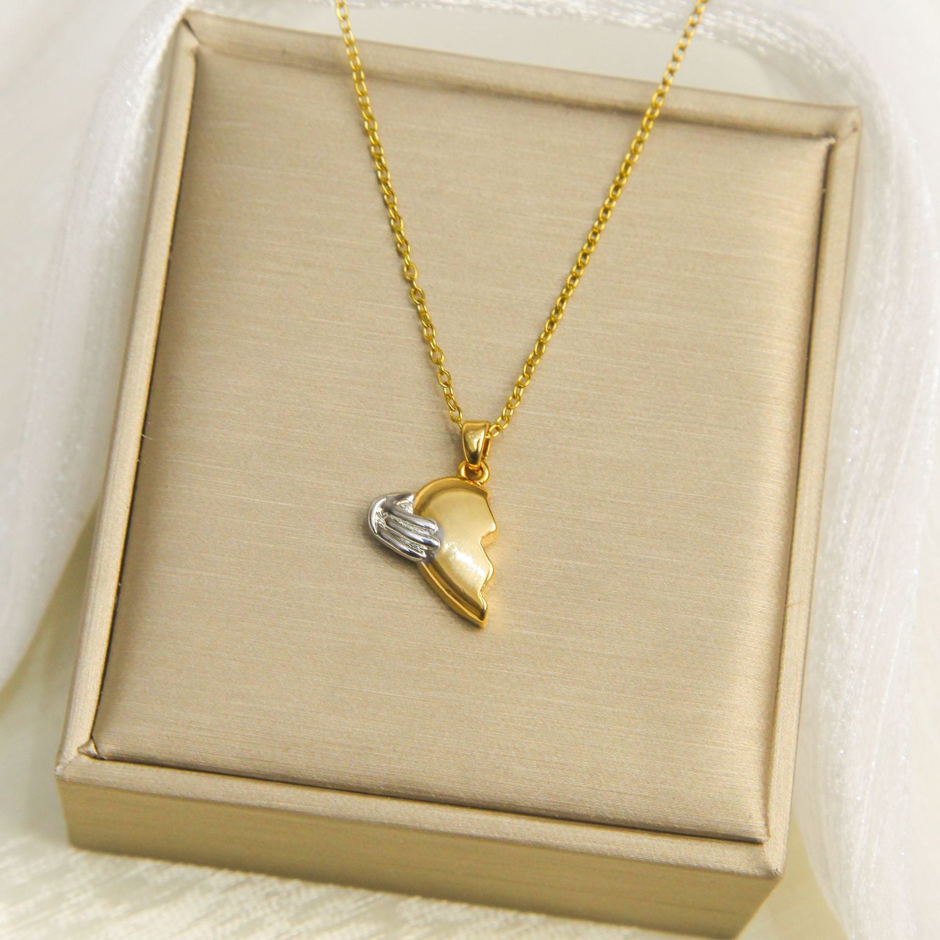 Wholesale Titanium Steel  Love Heart Magnetic Necklace