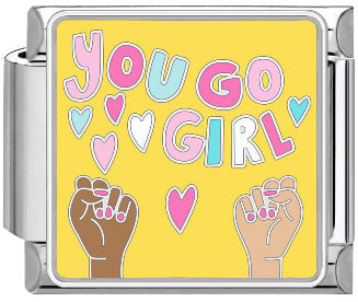 Wholesale Italian Charm Bracelet 9mm DIY creative  letter flower   Creative Stainless Steel Composable Bracelet