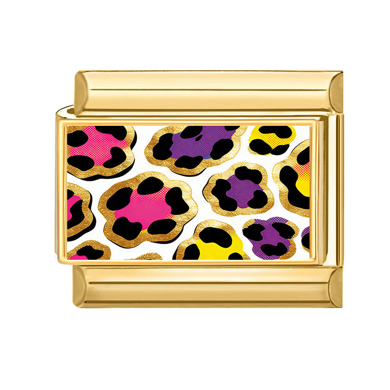Wholesale Leopard Pattern DIY Modular Bracelet Accessories Alloy Plated Fashion Accessory for Boutique Resale