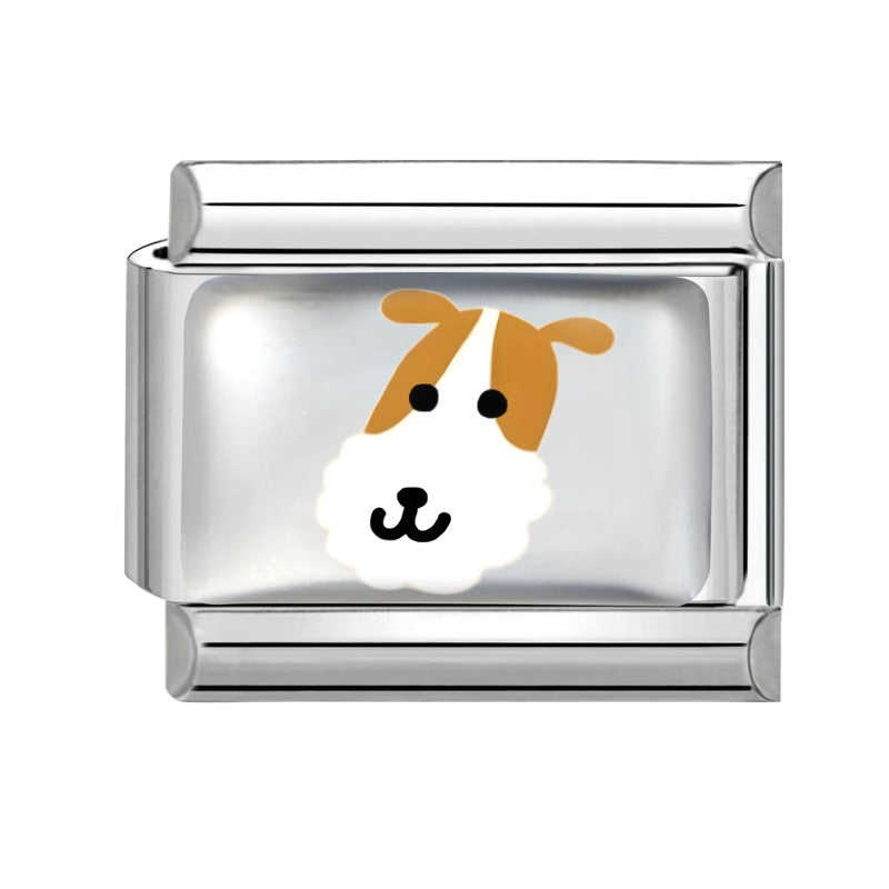 Wholesale 9mm Italian Charm Starter Bracelets DIY Pet Series Stainless Steel Composable Bracelet