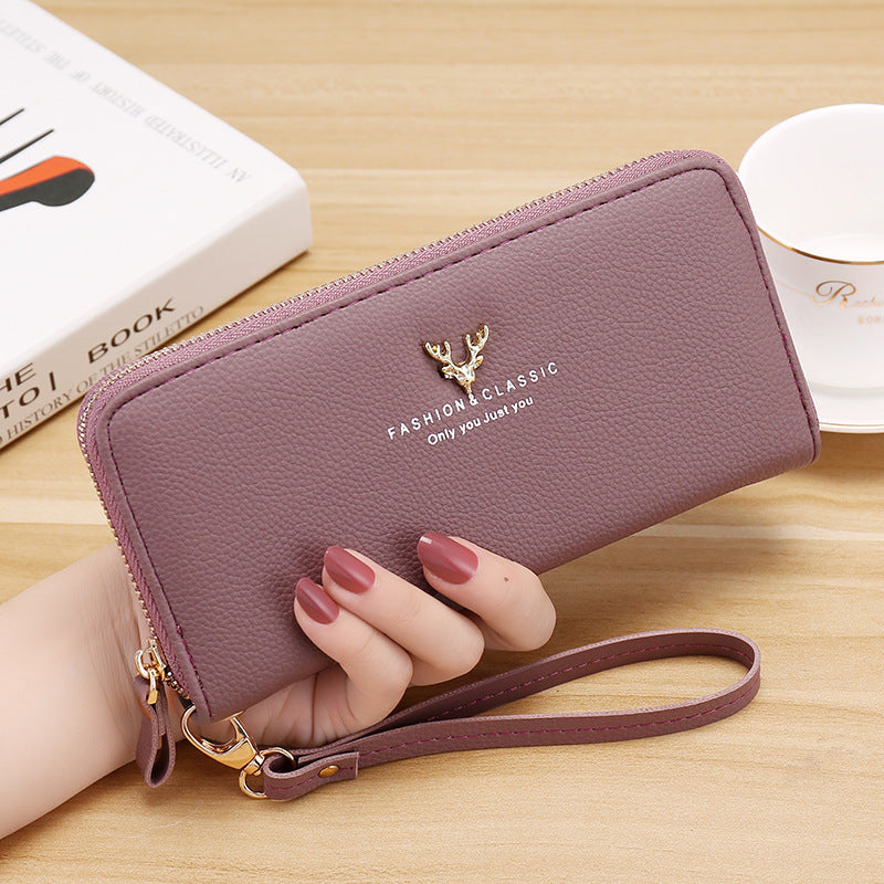 Wholesale long zipper lychee pattern wallet