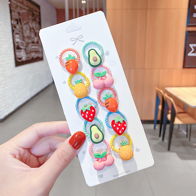 Wholesale 12pcs Children's Cartoon Hair Tie Set Kids Hair Scrunchies ACC-HS-Xinan002