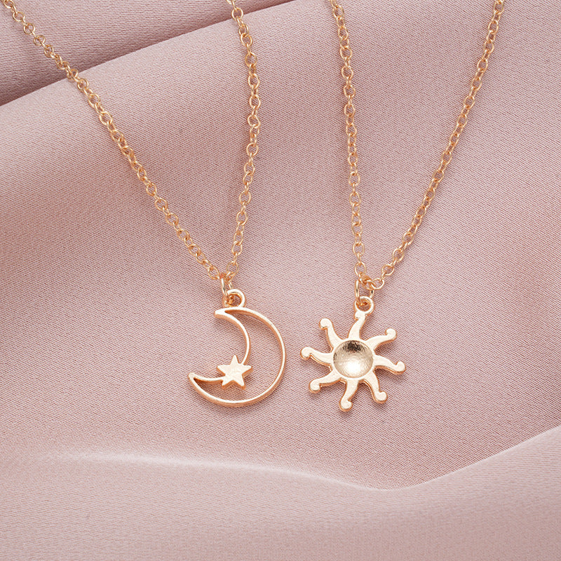 Wholesale Sun, Moon and Star Stainless Steel Necklace