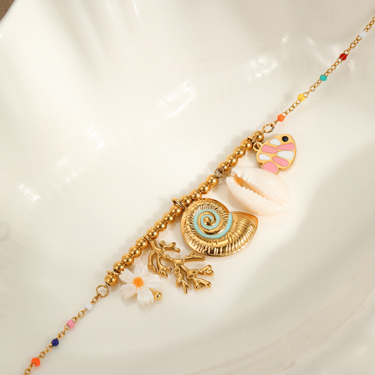 Wholesale Stainless steel  color  oil bean necklace