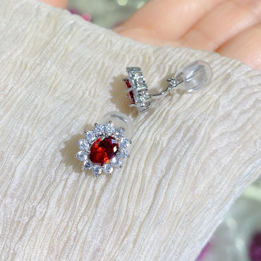 Wholesale Copper Zirconia Inlaid Earrings