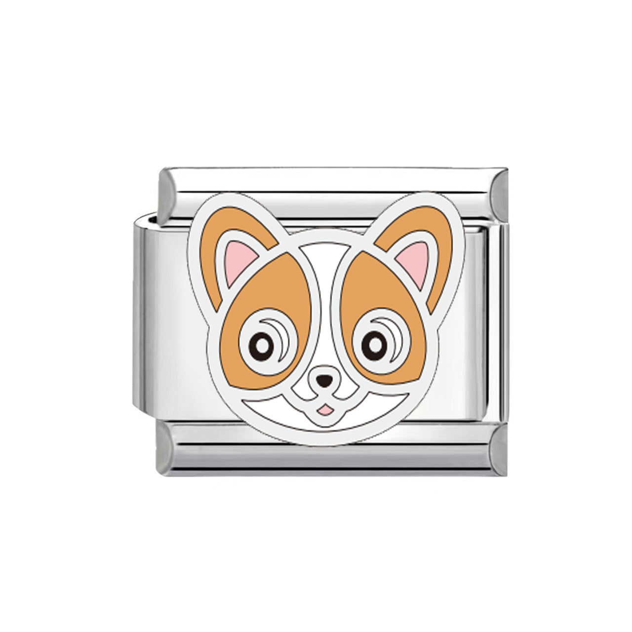 Wholesale 9mm Italian Charm Starter Bracelets DIY square Single Section Creative Stainless Steel Composable Bracelet
