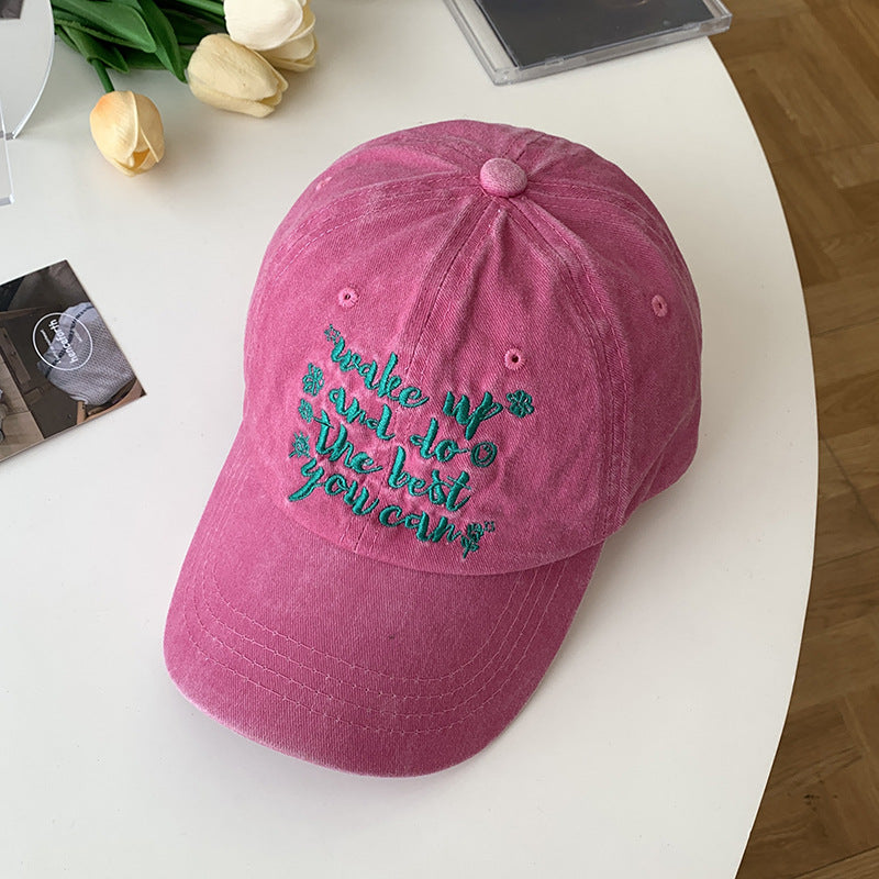 Wholesale  Washed Letter Embroidered Baseball Cap