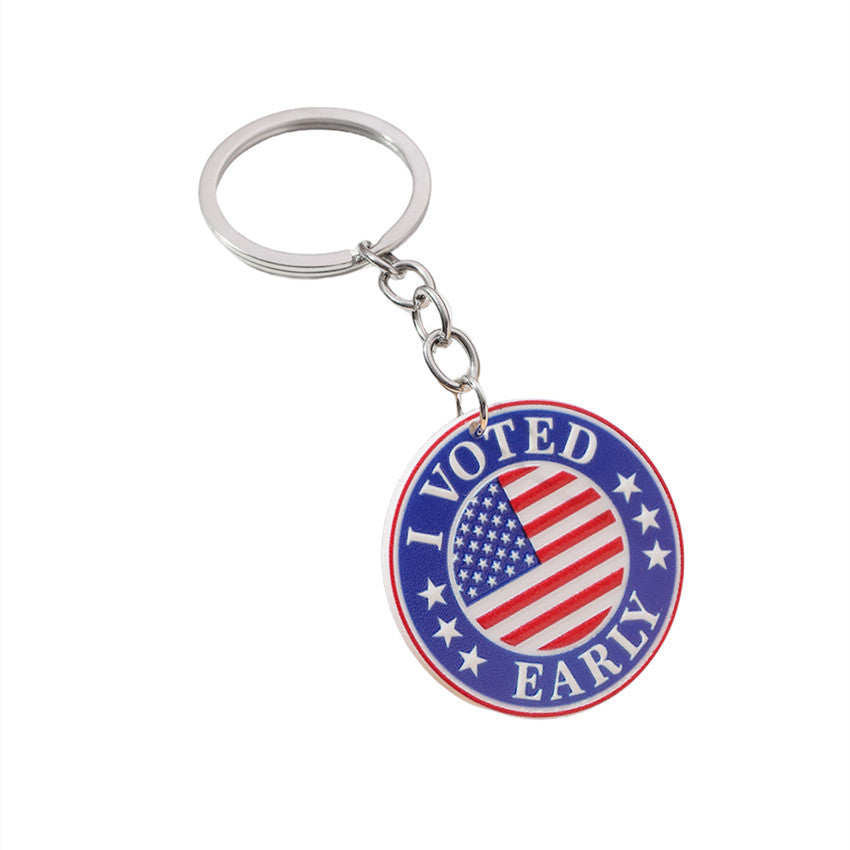 Wholesale  Independence Day Keychain American Flag Love Keychain