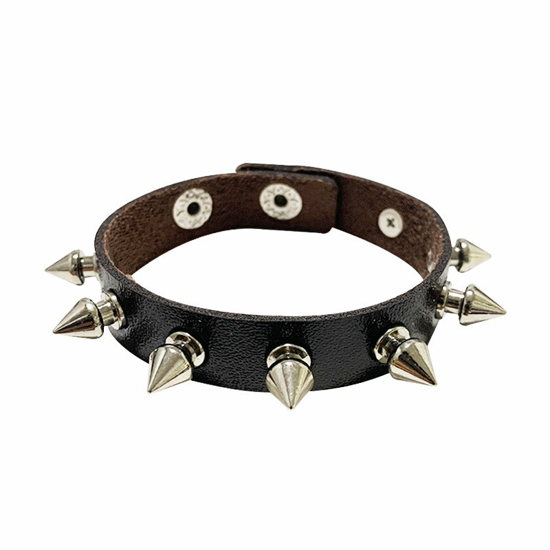 Wholesale Punk Style Rivet Bracelet Leather Rock Gothic Bracelet ACC-BT-Jinl002
