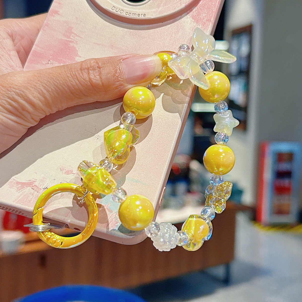 Wholesale  Luxury Beaded  Bow Phone Charm