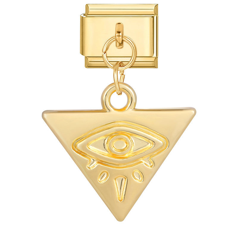 Wholesale Italian Charm Bracelet 9mm DIY Splicing Gold Pendant Titanium Steel Composable Bracelet