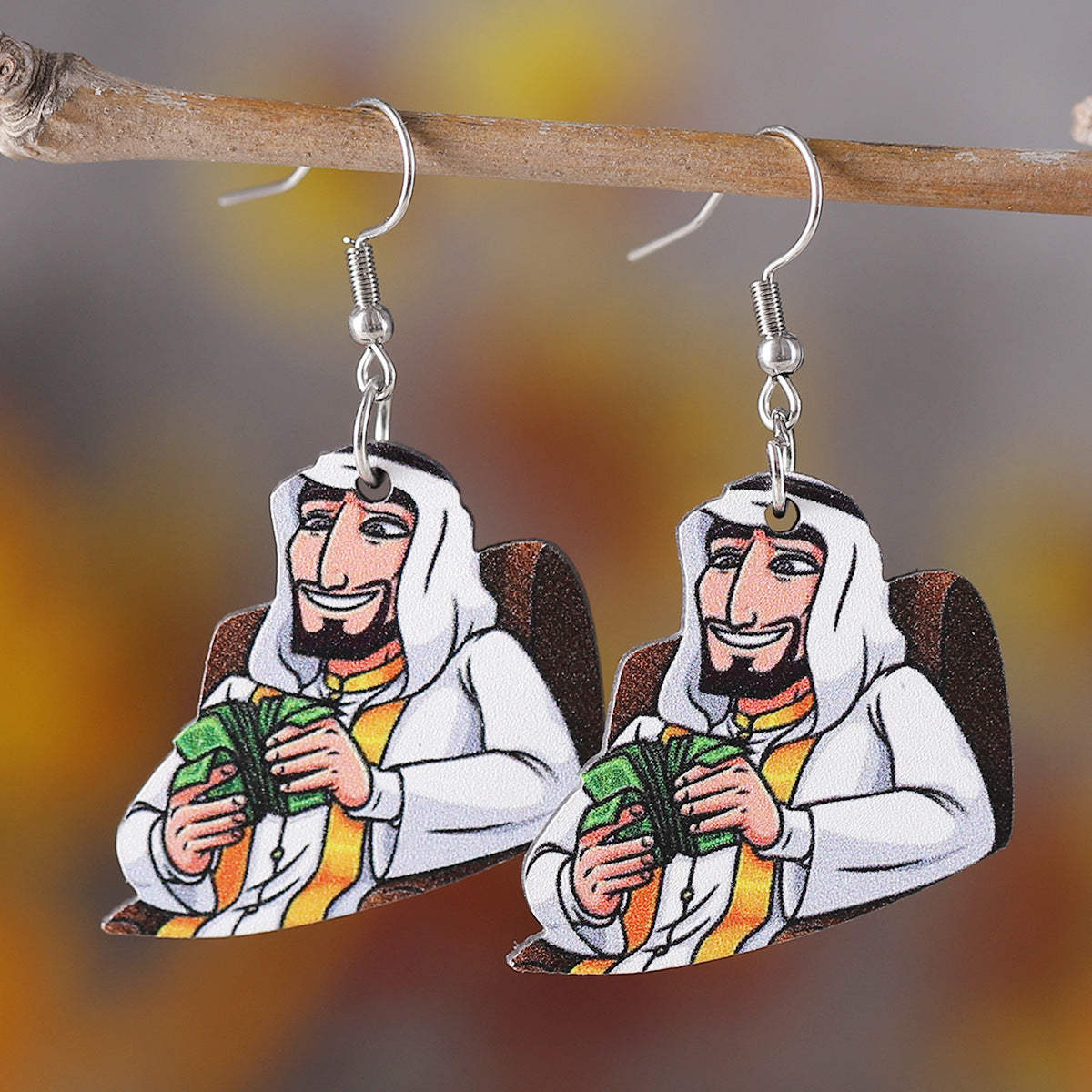 Wholesale Arab cute cartoon character pendant earrings