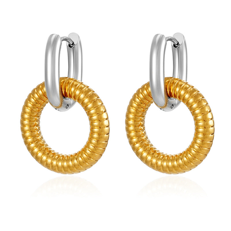 Wholesale Square pendant stainless steel earrings