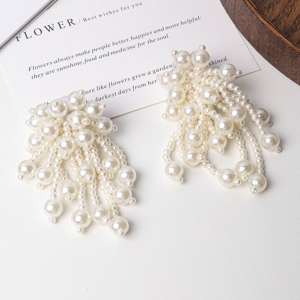 Wholesale  pearl tassel earrings
