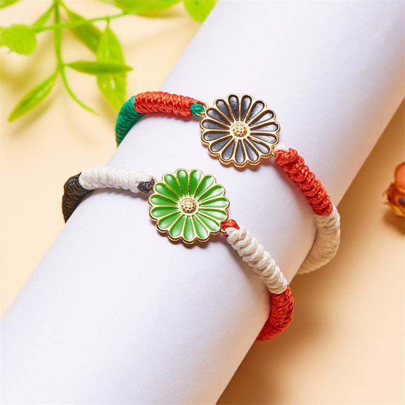 Wholesale  Israel color bracelet two-piece woven Daisy bracelet