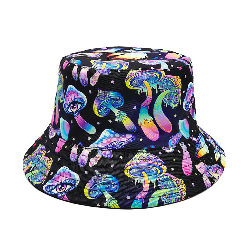 Wholesale Colorful Mushroom Pattern Bucket Hat ACC-HT-ShunMa003