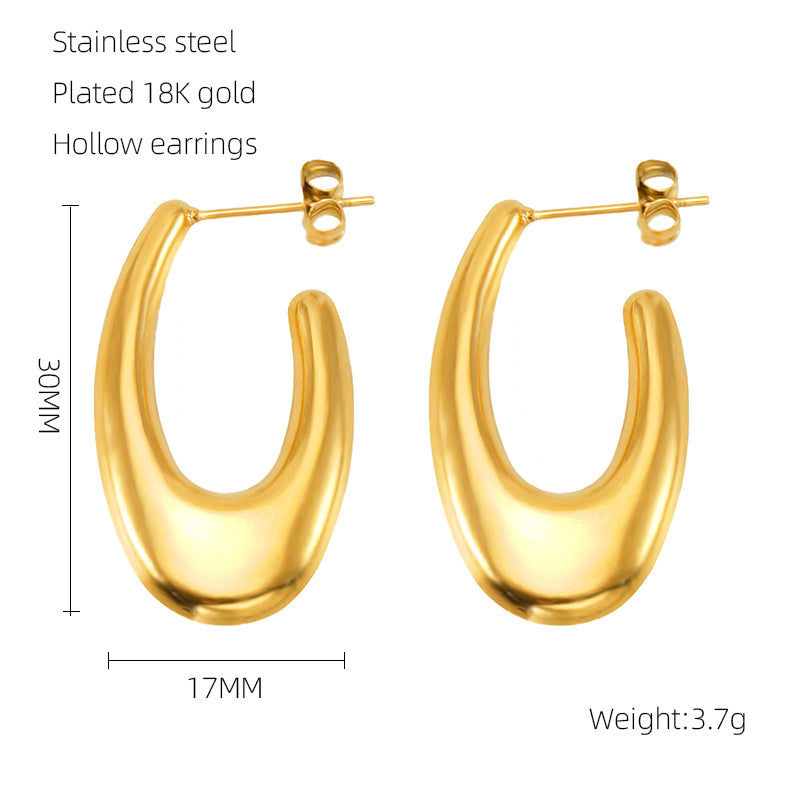 Wholesale stainless steel hollow earrings