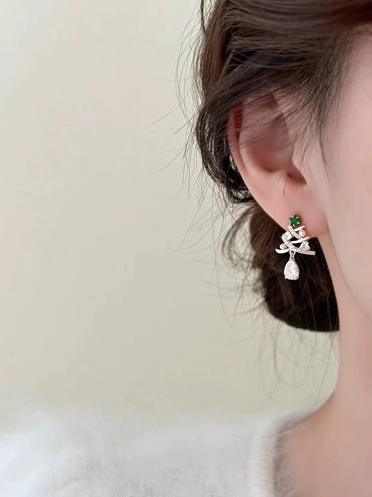 Wholesale  Retro Fairy Flower Bow Earrings