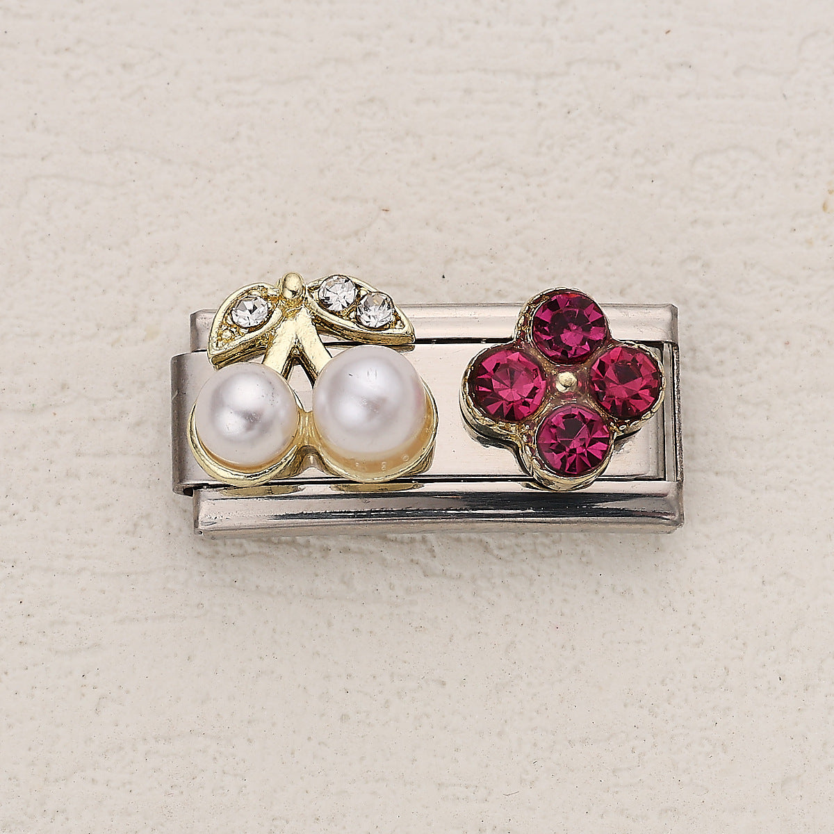 Wholesale 10pcs Italian Charm Bracelet 9mm DIY Splicing Pearl Series Stainless Steel Composable Bracelet