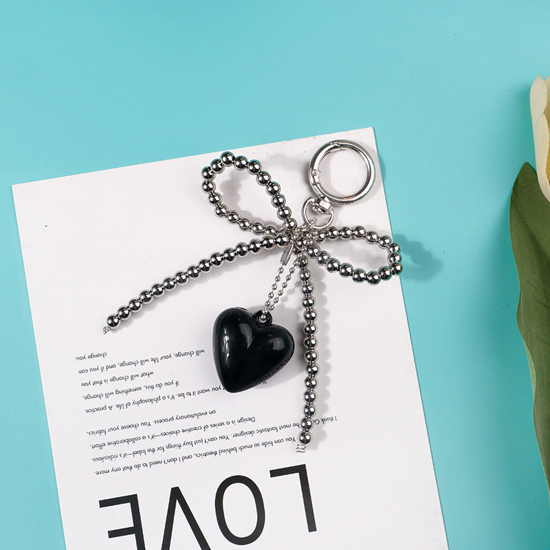 Wholesale Multicolor Resin Creative Love Handmade Beaded Keychain