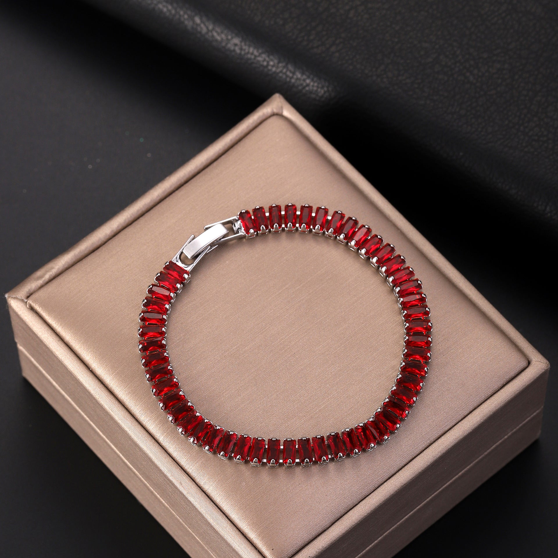 Wholesale Colorful Zircon Tennis Chain Bracelet Fashion Accessory Gift Boutique Resale