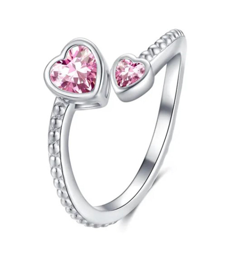 Wholesale  December birthstone lovers ring heart-shaped ring