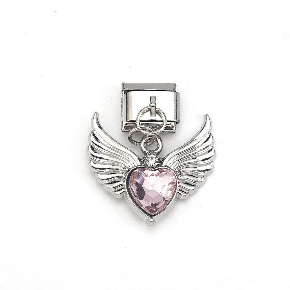 Wholesale Italian Charm Bracelet 9mm DIY Splicing Cute Love Stainless Steel Composable Bracelet