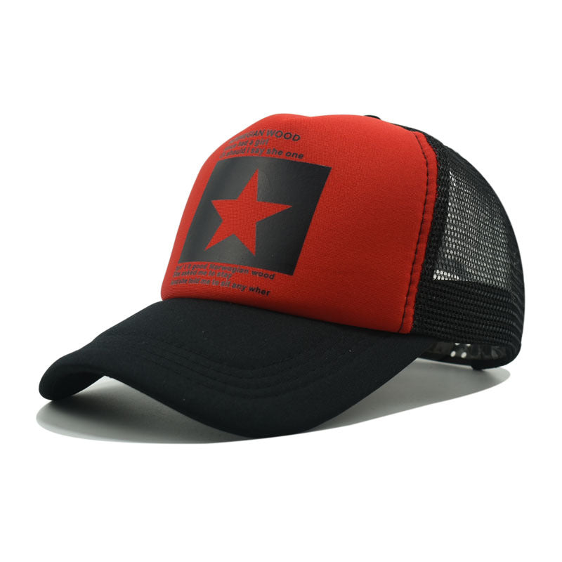 Wholesale Retro Printed Mesh Hat Five-pointed Star Baseball Cap ACC-HT-Xiny010
