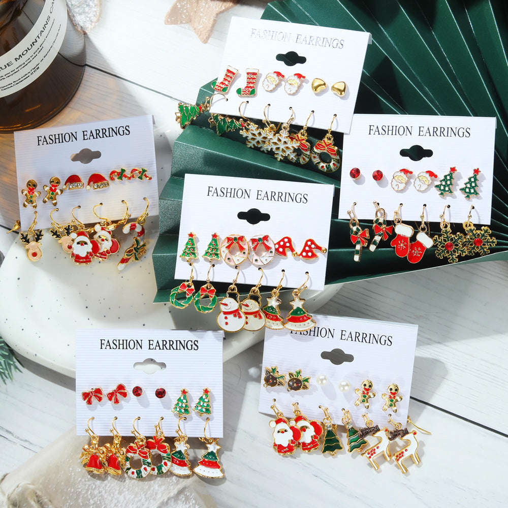 Wholesale Christmas Elk Earrings Set ACC-ES-Anduo001