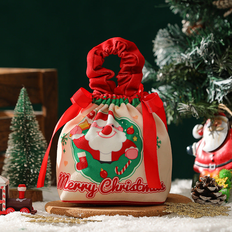 Wholesale Creative Christmas Gift Velvet Apple Bag  Decorations