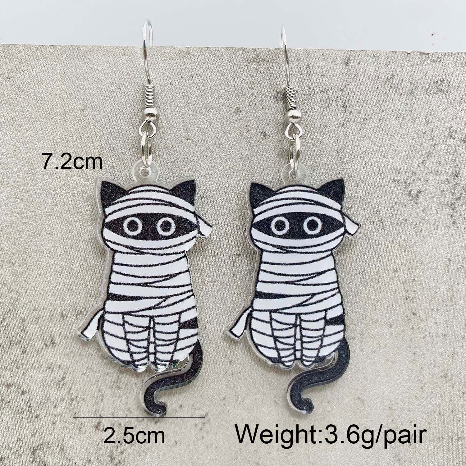 Wholesale  Cartoon Cat Horror Pumpkin Ghost Acrylic Earrings