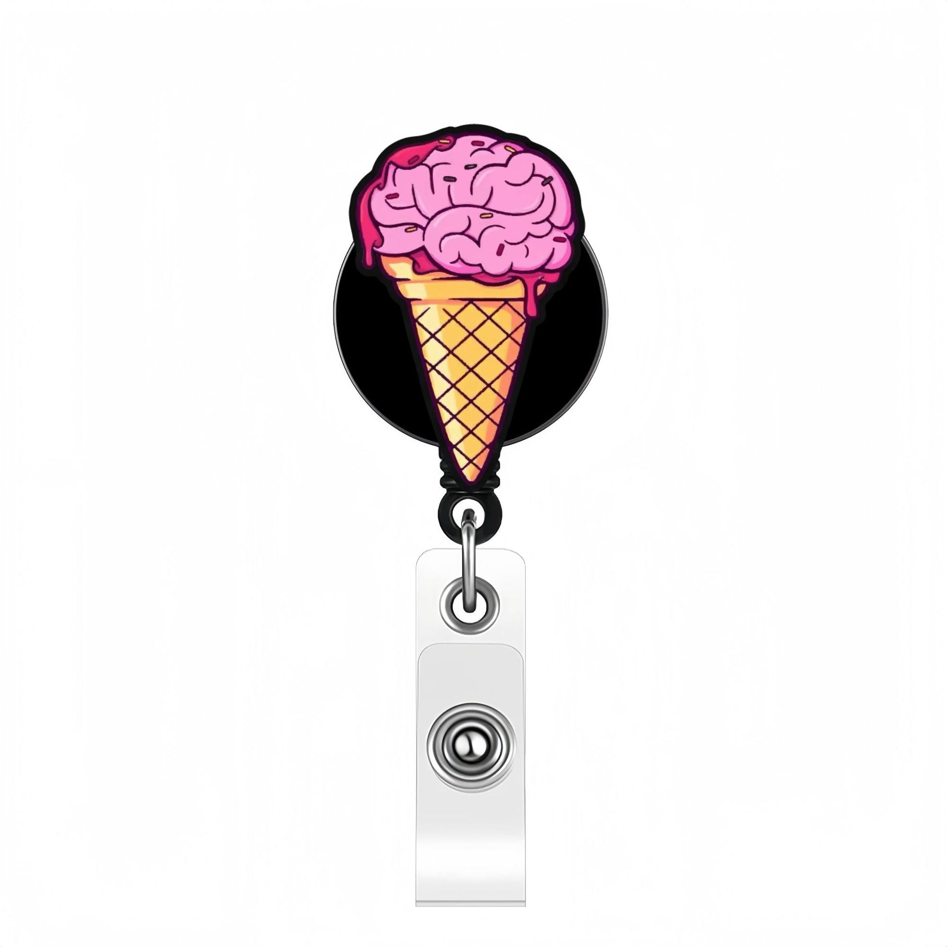 Wholesale Halloween Acrylic Retractable Clip Badge Keychain