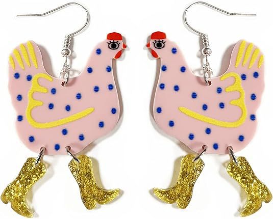 Wholesale Cute Acrylic Animal Pendant Earrings