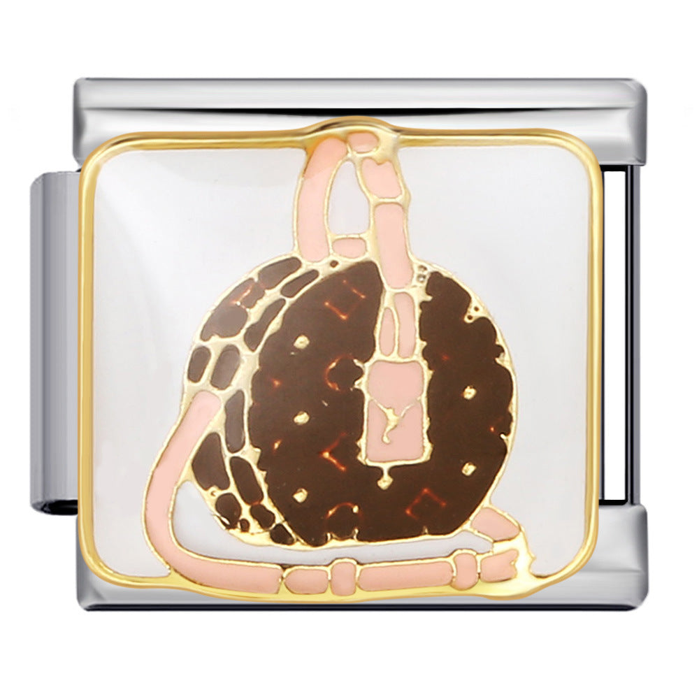 Wholesale Italian Charm Bracelet 9mm DIY Splicing Removable Exquisite Bag Stainless Steel Composable Bracelet