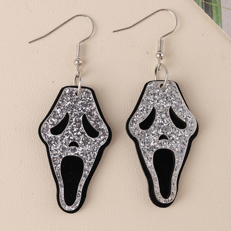 Wholesale Ghost Skull Acrylic Earrings