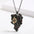 Wholesale  Retro Set Amber Zircon Ring Necklace Earrings Creative Black Gold Irregular Branch Jewelry Set