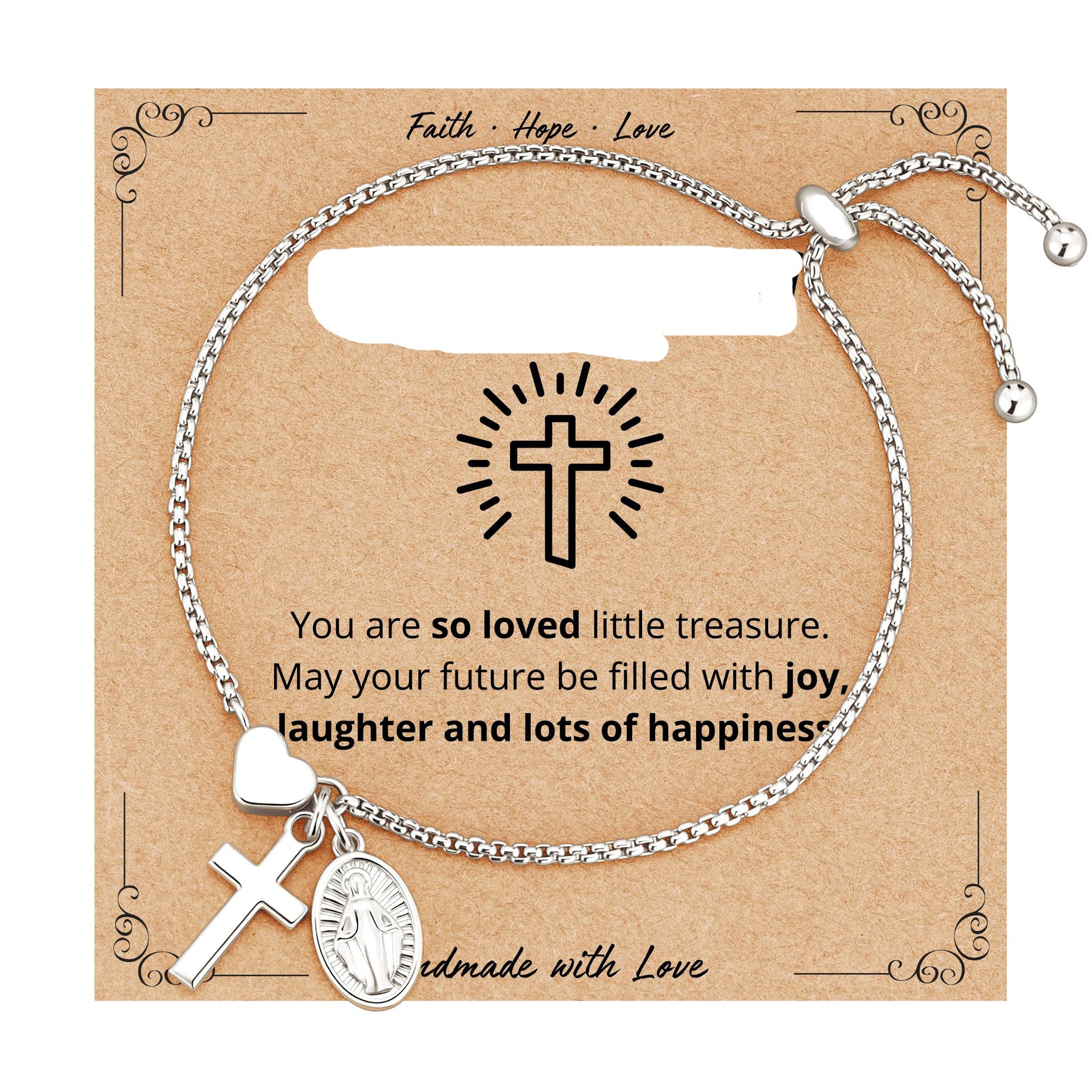 Wholesale Heart and Cross Faith Bracelet