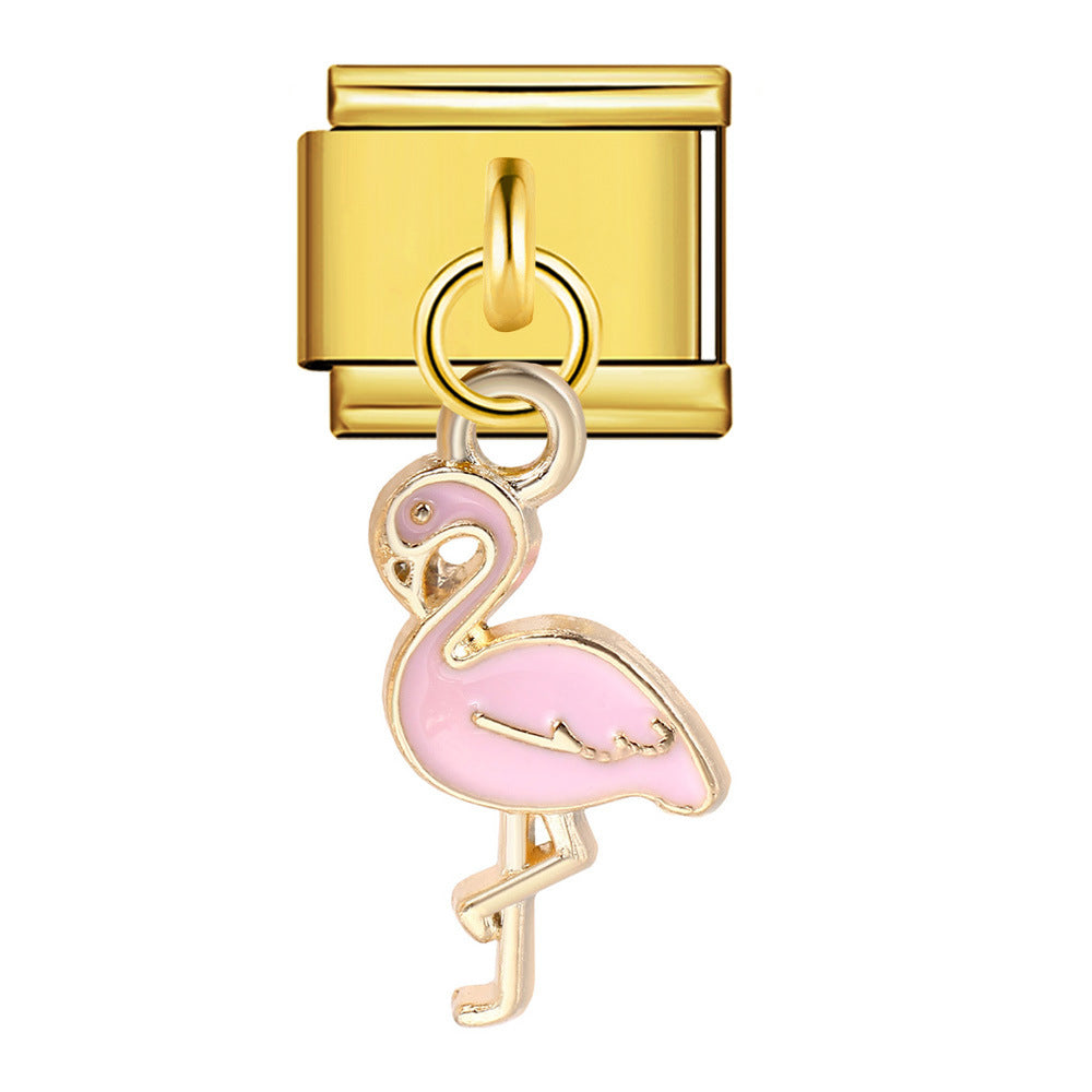 Wholesale  Italian Charm Bracelet 9mm DIY hook style Creative Stainless Steel Composable Bracelet