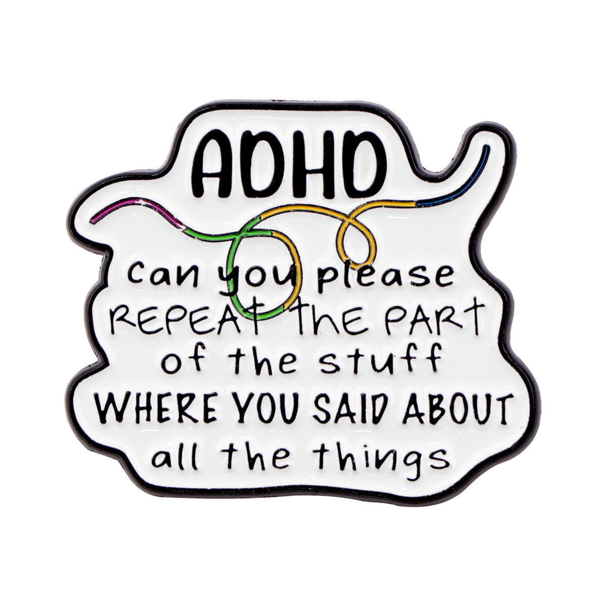 Wholesale English letter quote brooch badge