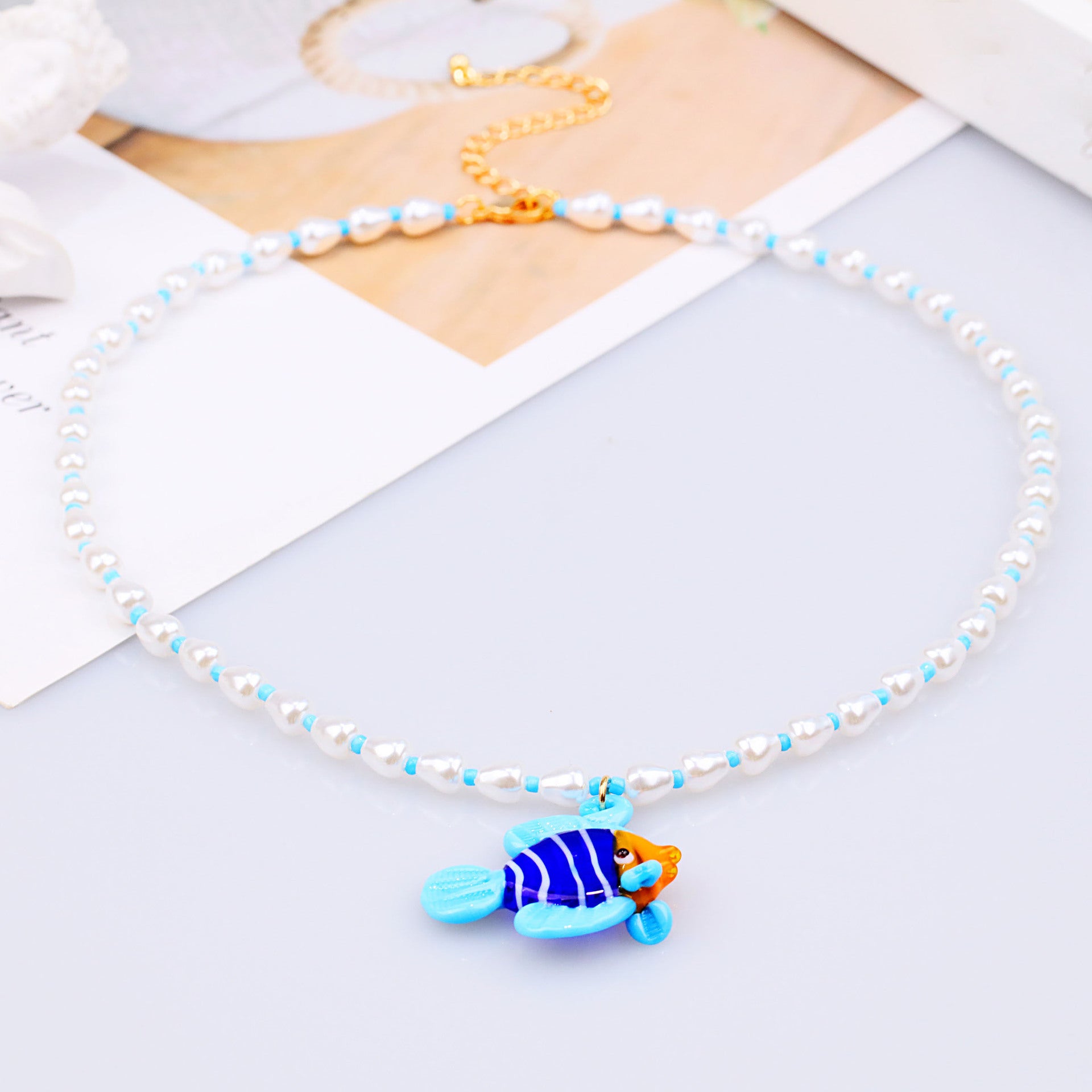 Wholesale  tropical marine fish pearl necklace