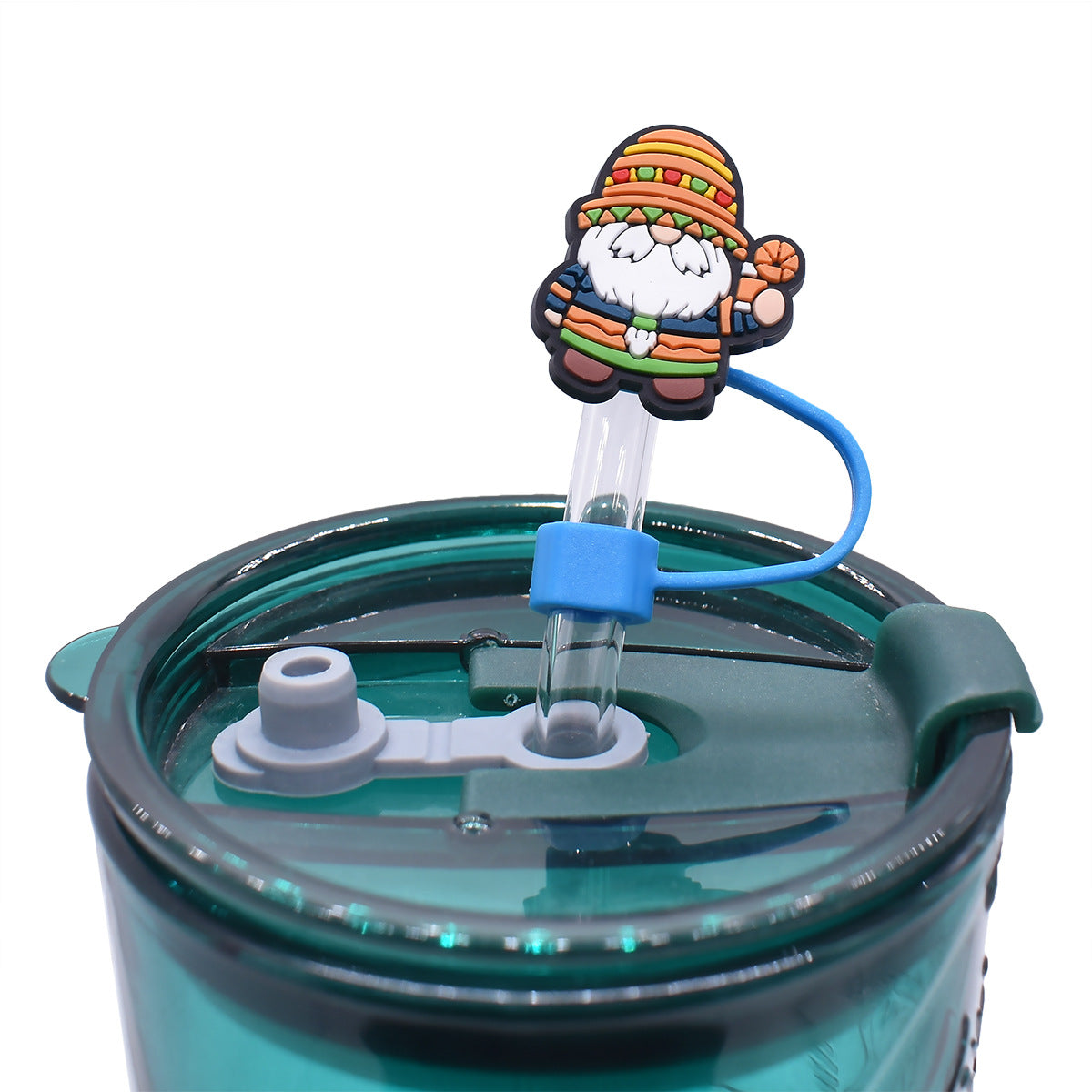 Wholesale Random 100pcs Mexican Series Straw Tube Cap 10mm Soft Plastic Straw Decoration Straw Cover ACC-SCR-RYY052