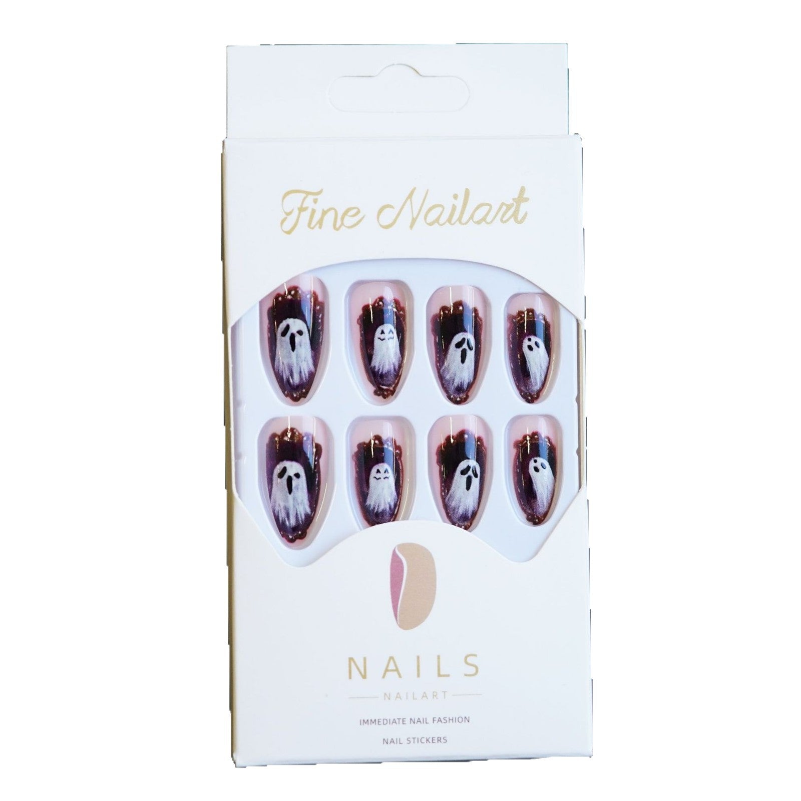 Wholesale 24 Pieces/ box  Magic Mirror Ghost Nails Kits Nail Stickers