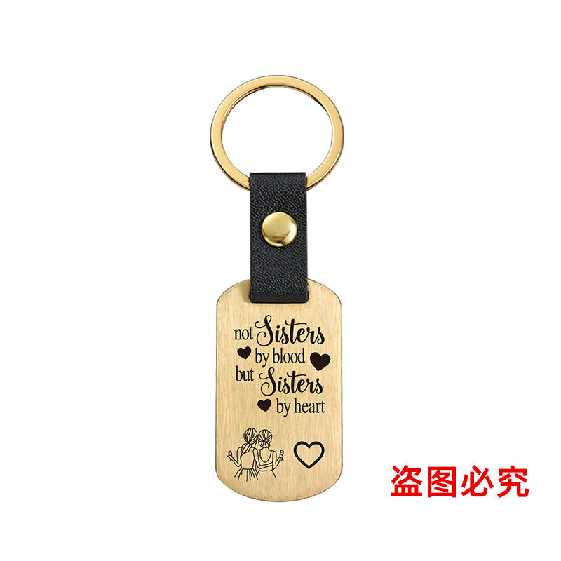 Wholesale Gifts for Friends Sisters Metal Leather Keychains ACC-KC-GangGu030