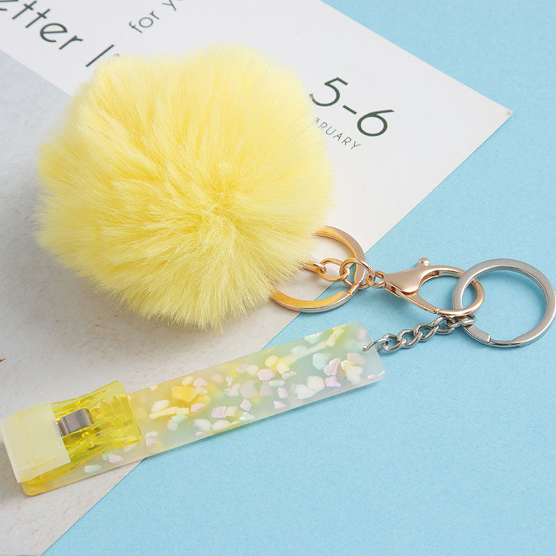 Wholesale ATM Contactless Card Reader Long Nail Card Reader Fur Ball Keychain ACC-KC-JinHao002