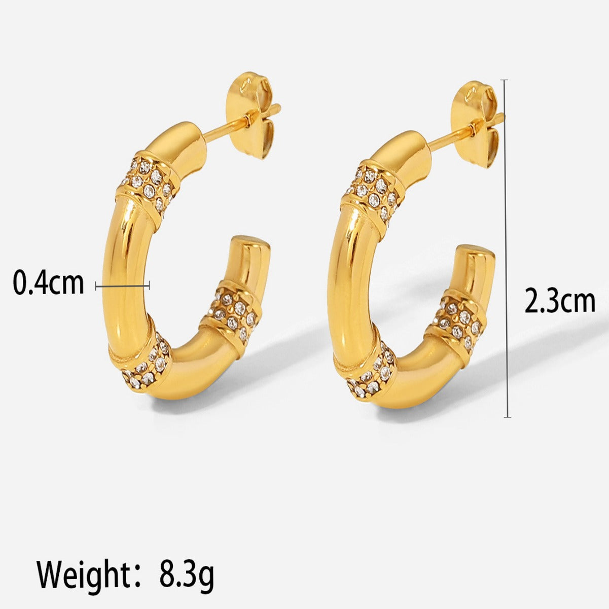 Wholesale stainless steel Women's elegant all-match earrings