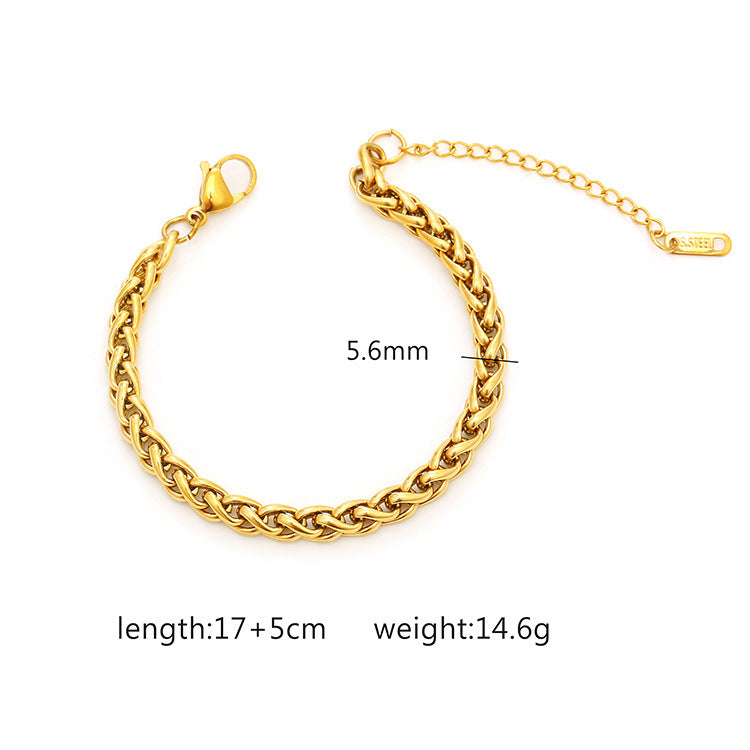 Wholesale Stainless steel plated 18K gold bracelet
