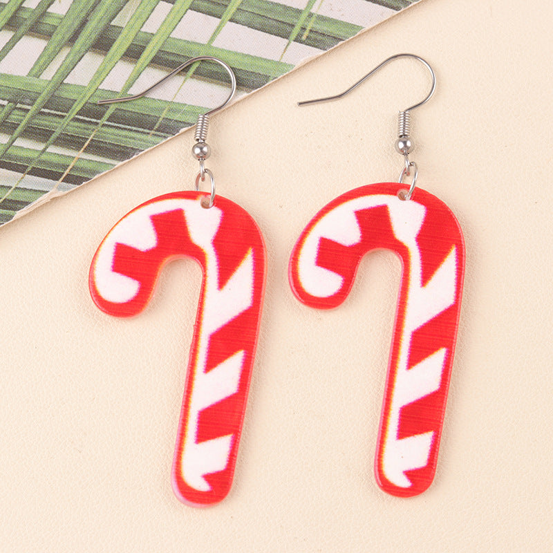 Wholesale Christmas Series Cup Snowman Acrylic Earrings