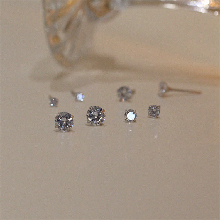 Wholesale Sterling Versatile Mini Zirconia Stud Earrings